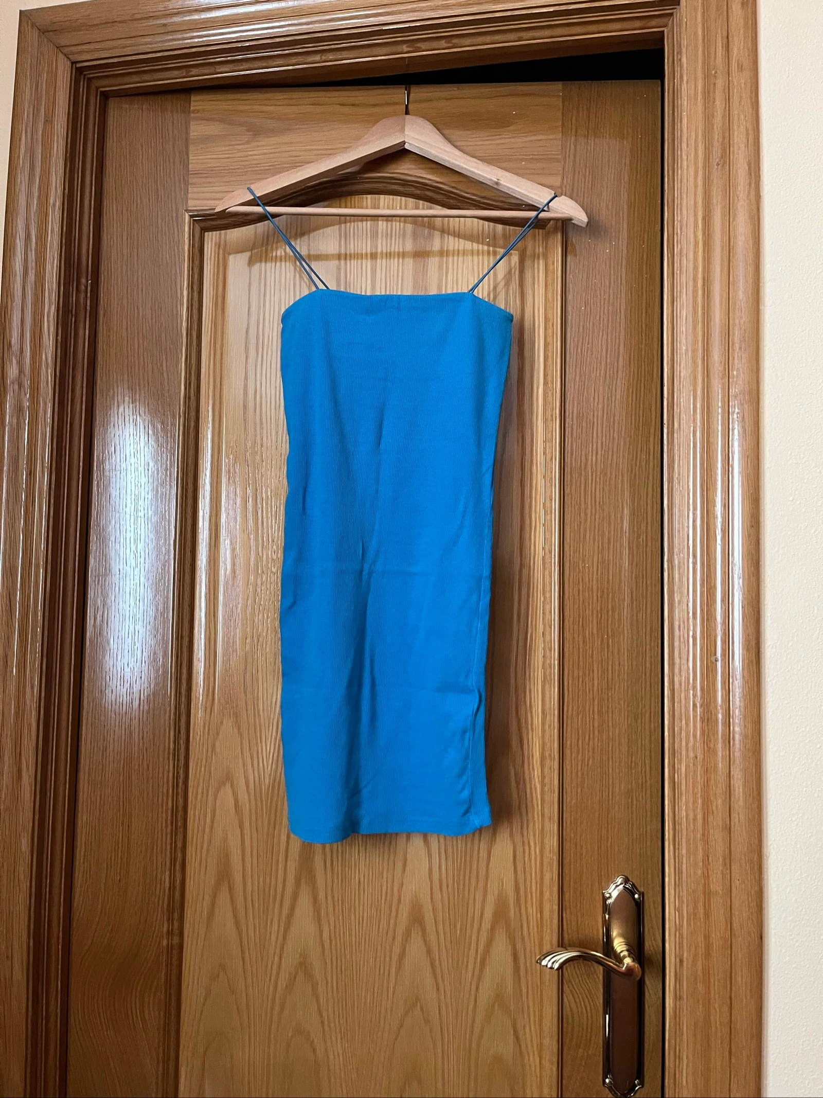 vestido tubo azul